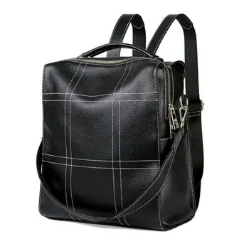 

Natural Cowhide Leather Women Bag 2020 new versatile leisure fashion trend students large capacity backpack for women