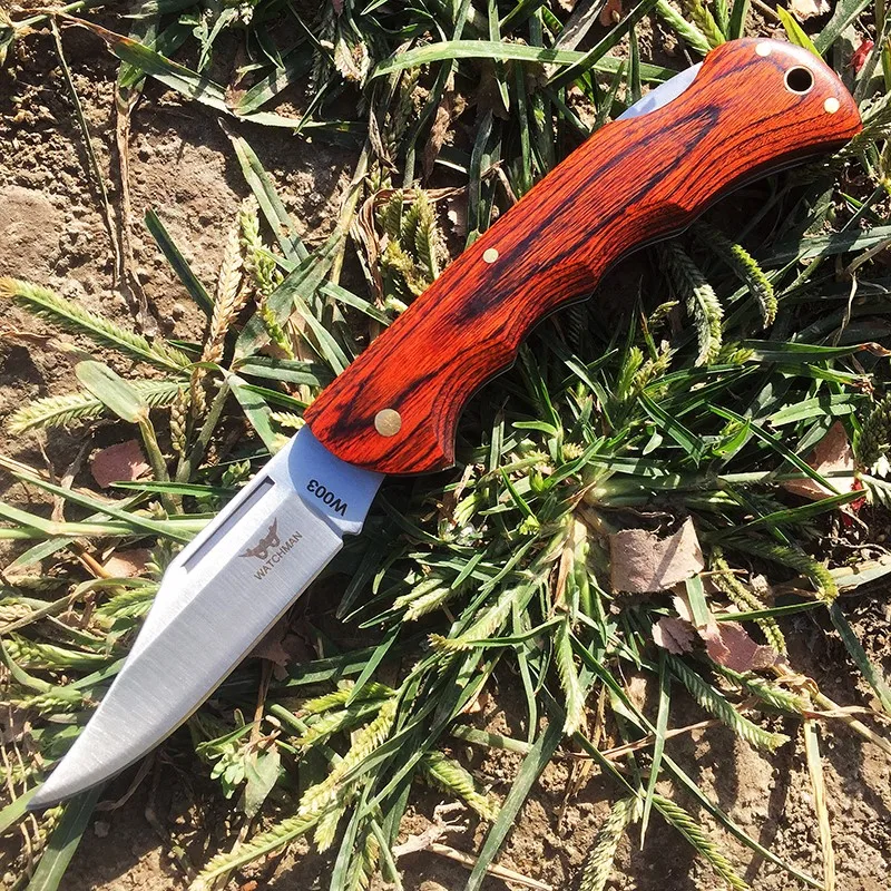 [Сторож W003] Складной нож 7CR17MOV лезвие с деревянной ручкой ножи для кемпинга выживания охотничий карманный нож тактический нож EDC инструменты