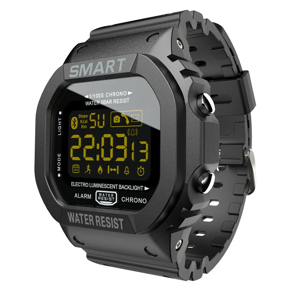 

Men Smart Watch Bluetooth Sport pedometer Waterproof 18 Month Standby Call Reminder clock digital SmartWatch For ios Android