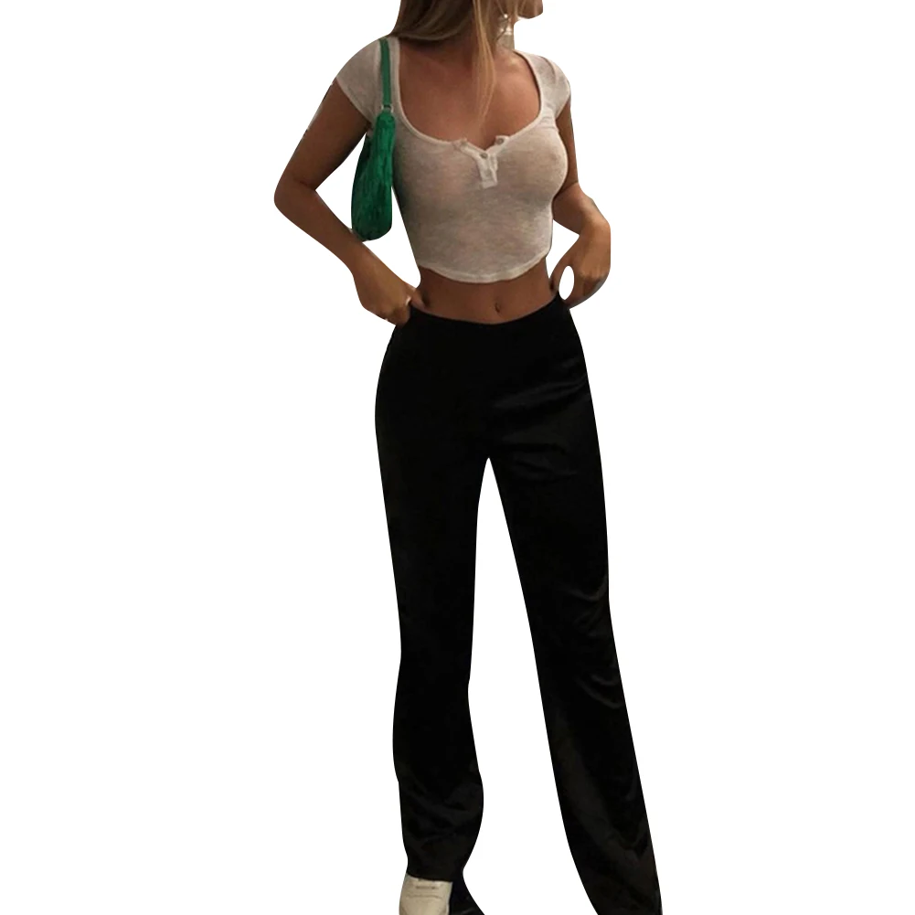 Пуловер женский летний прозрачный на пуговицах с V-образным вырезом и коротким