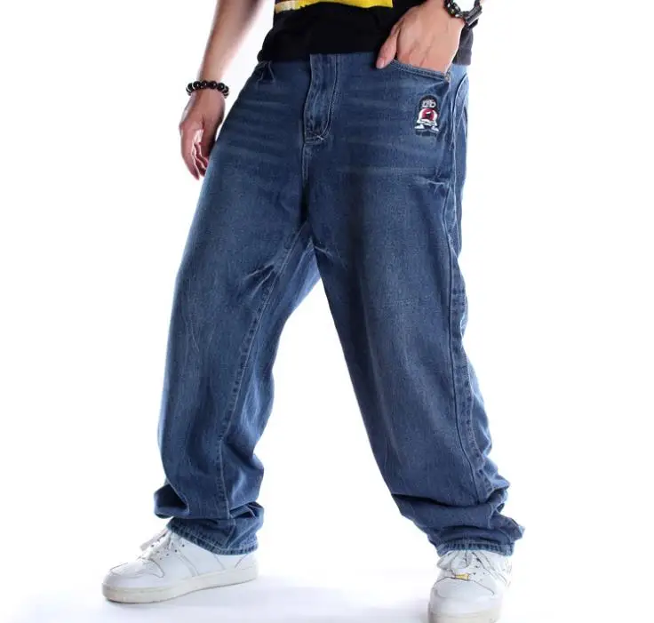 2022 Loose Men Jeans Plus 42 Hiphop Baggy Skateboard Trousers Boys Denim Hip Rap Pants Men's Seasons Streetwear - Jeans - AliExpress