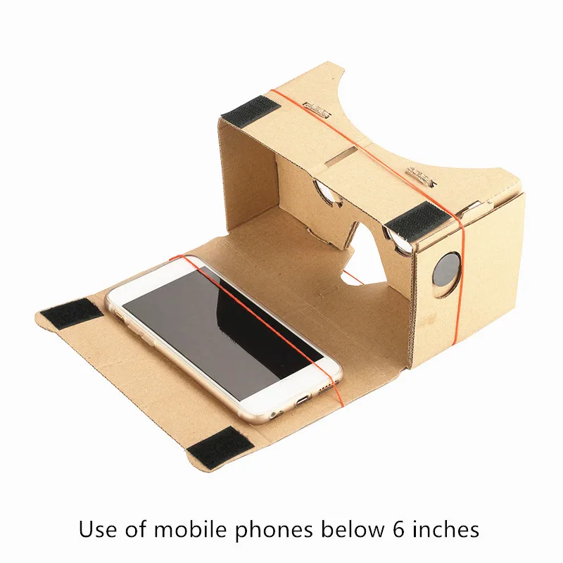 Gafas de papel 3D VR para realidad Virtual, lentes AR inteligentes, bricolaje, cartón, portátiles, con auriculares, para teléfono inteligente de 3,5-6,0 pulgadas, 1 ud.