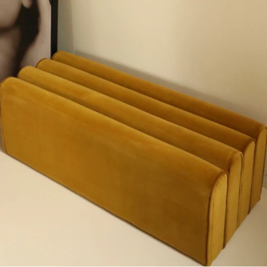 Индивидуальный одинарный мягкий фланелевый бархатный табурет, подставка для ног, сменный табурет, стул для гостиной, комнаты, пуф, туалетное сиденье - Цвет: 100cm velvet yellow