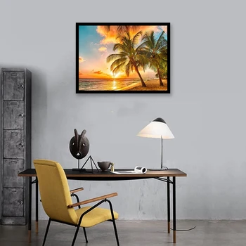 

Diamond Painting Kit for Adults Diamond Art Kit,Paint with Diamonds Embroidery Painting Cross Stitch-Beach Coconut Tree