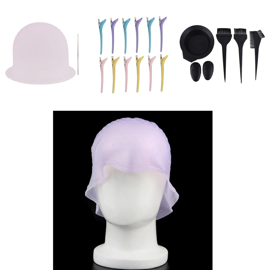 Coloring Brush Comb Mixing Bowl Cap Ear Cover Alligator Clips Clamps Tools