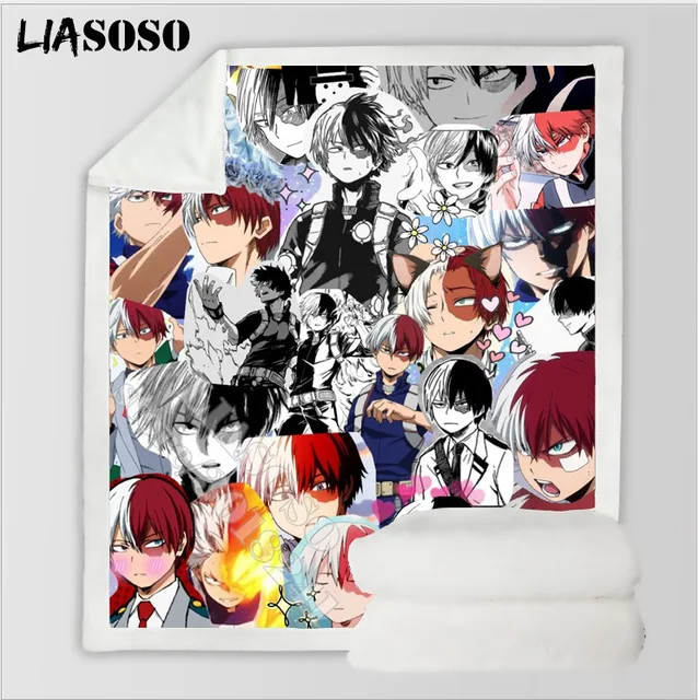 My Hero Academia Blanket 3D Print Anime Adult Fleece Quilt Teens Travel Sofa Keep Warm Child Throw Plush Blankets Bedspread B13 6