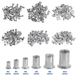 Ensemble d'écrous à tête plate en alliage d'aluminium, 300 pièces, M3 M4 M6 M8 M10 
