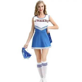 

2019 Sexy Baby Girl Stage Performance Female School Girl Music Mini Dress Cheerleader Uniforms