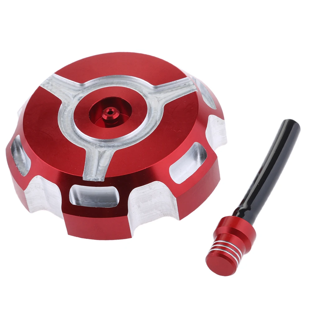 CNC Fuel Gas Tank Cover Cap & Breather Valve For Honda CRF 450R 2002-2017 Red