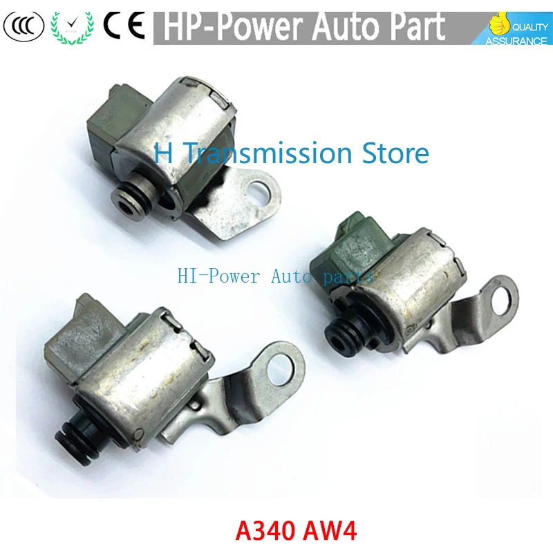 Original A340 AW4 TRANSMISSION SOLENOID KIT 3PC Shift TCC A340E A340F