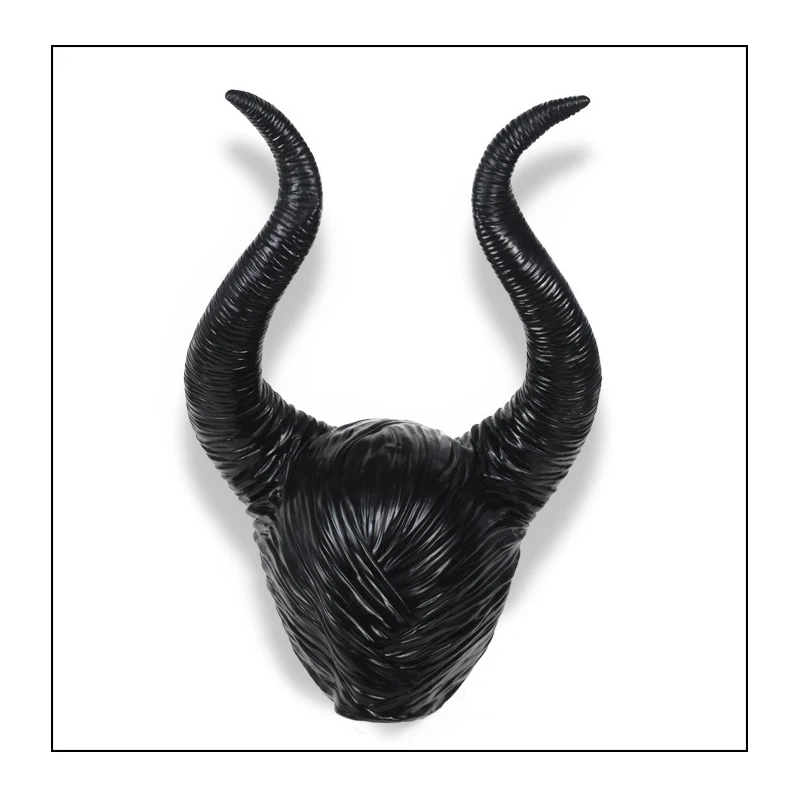 Maleficent рога Косплей шапка-маска Черная Королева шлем Кепка с головным убором для Хэллоуина маскарадные реквизиты для вечеринки