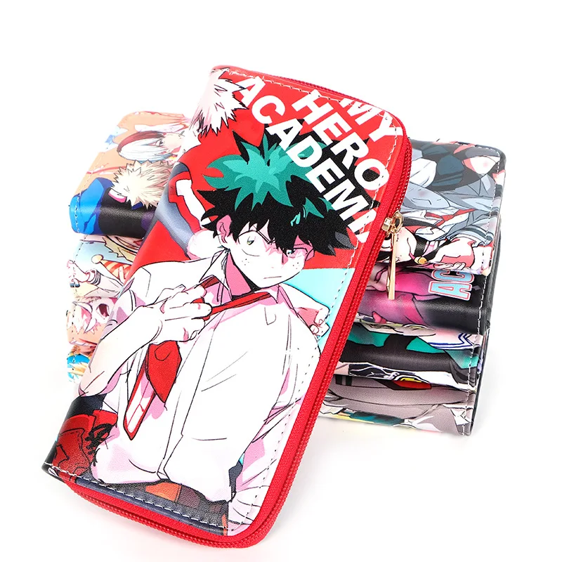 Аниме My Hero academic кошелек Midoriya Izuku Косплей Кожаный цветной Длинный на молнии монета