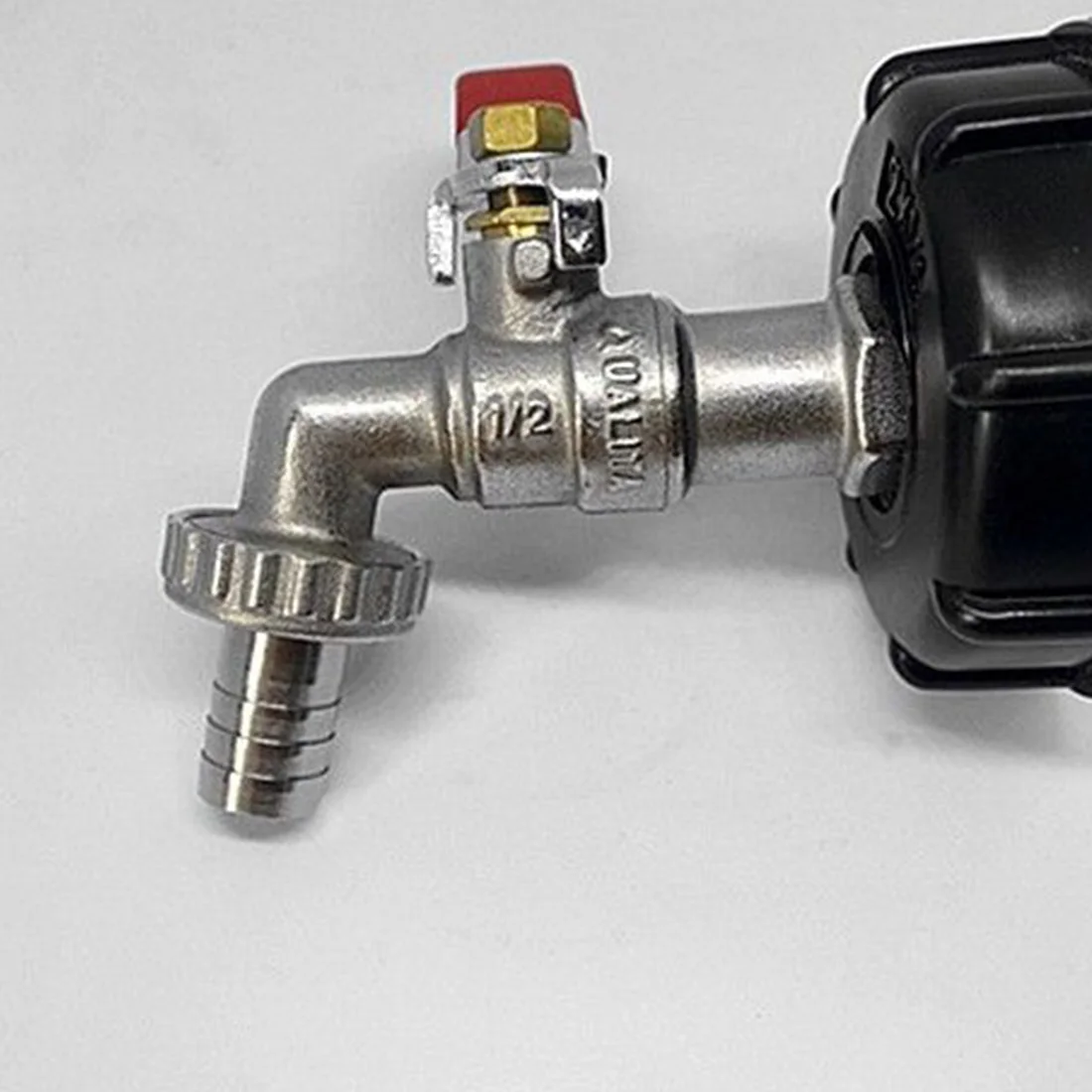 S60X6 Connector Brass Garden Adapter Fine Flow IBC With 1/2" Hose Assembled Fuel Thread Oil Tank Tap Snap On Water