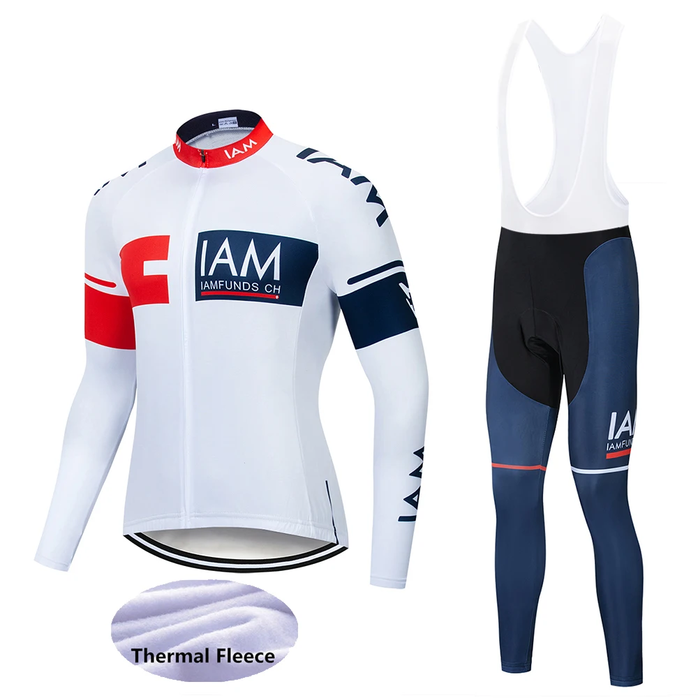 High Quality new IAM Long Sleeve Team Warm winter Cycling Jerseys new Long sleeve Suit Cycling Clothing/Ropa Ciclismo - Цвет: Bib Long suit