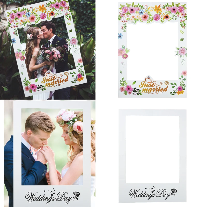 

Bride To Be Wedding Mr&Mrs Just Married Photo Booth Props Engagement Photograph Photo Frame For Wedding Bachelor Hen Party Deco