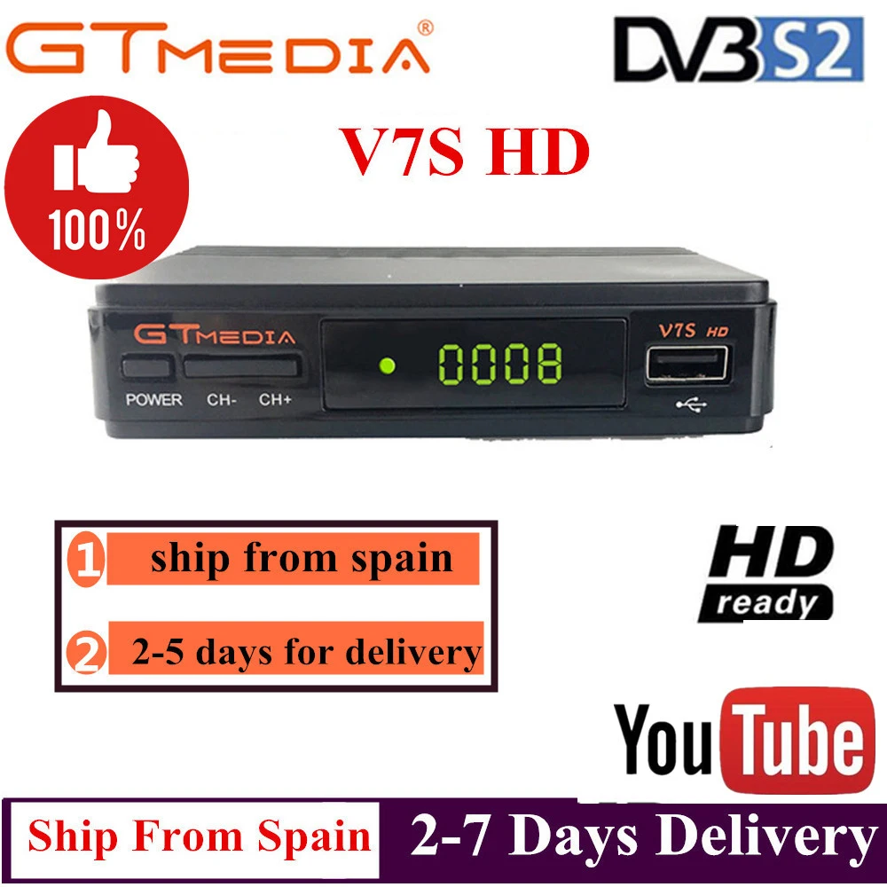 G tv 7s hd DVB-S2 calda Freesat Con USB wifi FTA Ricevitore ТВ Поддержка gtmedia power da freesat Europa 7 cline CCCAM Condivision