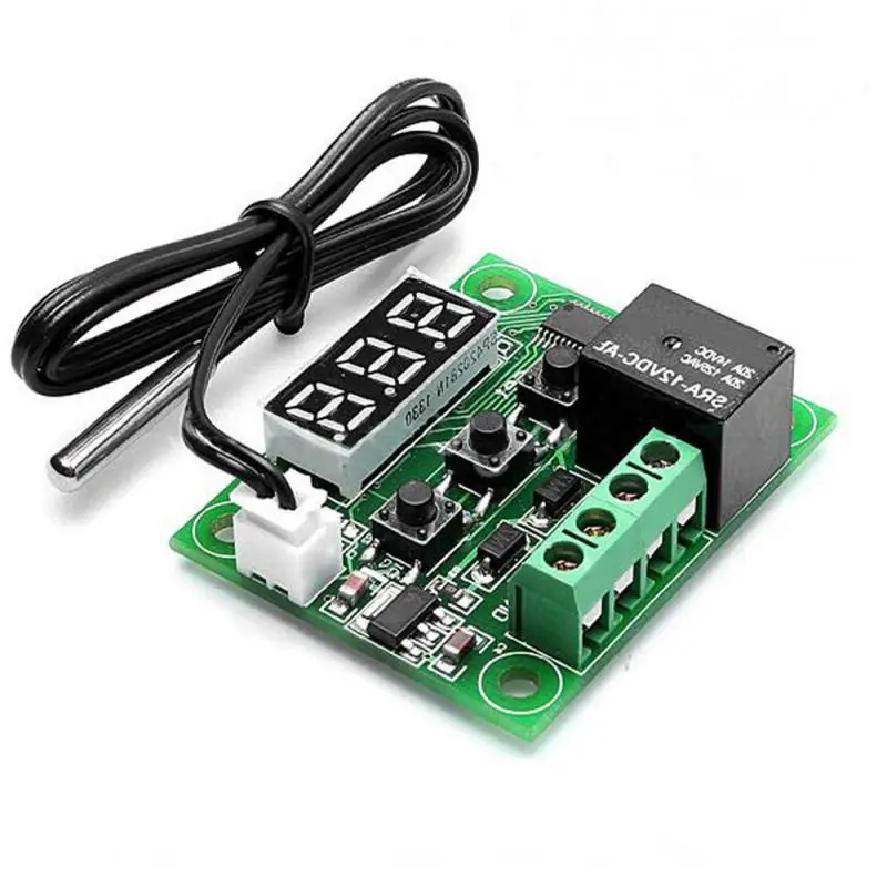 Temperature Controller W1209 Thermostat Incubation    Switch Digital 12V Heat Cool 1 temperature controller digital temperature controller thermostat meter temp sensor switch regulator data save