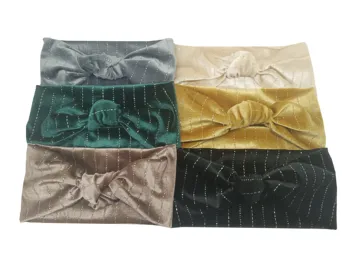 

z191007 The latest elastic fashion comfortable reflective suede personality knot style fashionable female headband