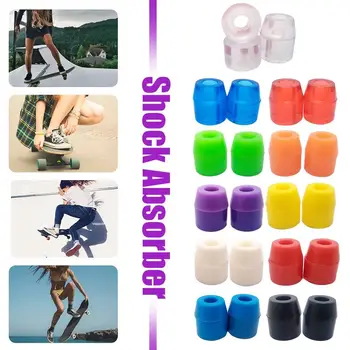 

4PCS Four Wheel Skateboard Longboard Fish Plate Holder PU Shock Absorber Skateboard Accessories