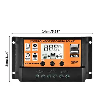 

MPPT Auto LCD Screen Solar Charge Controller Dual USB Solar Panel Regulator