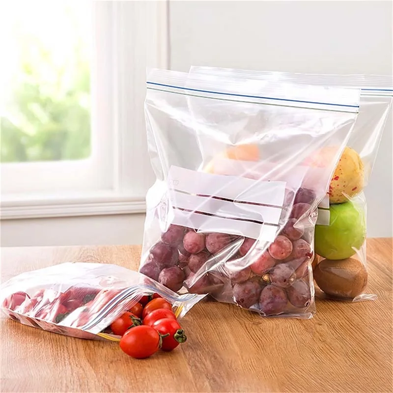 30 Pcs Food Preservation Bag Leakproof Containers Reusable Frozen  Fresh-Keeping Bag Vegetable Snack Sealed Bag Zipper Bags