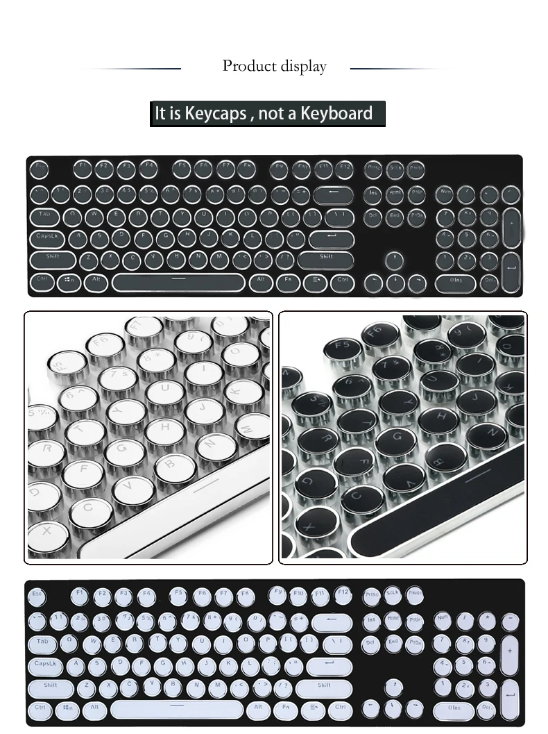 keycaps para teclado mecânico retroiluminado redondo double-shot abs chave boné 104 teclas