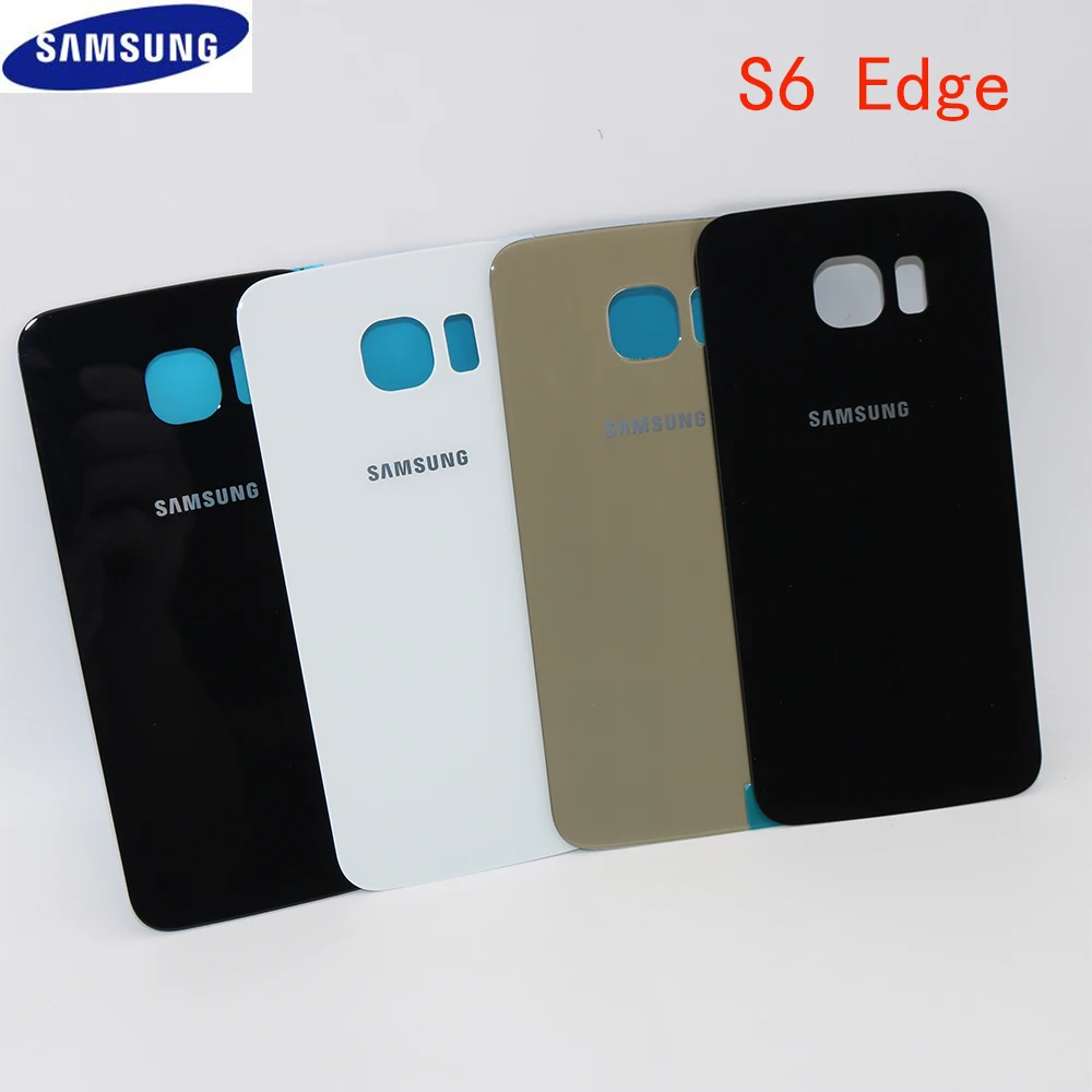 New Back Rear Battery Cover Glass Door For Samsung S6 edge G920F G925F G928F Housing Case | Мобильные телефоны и