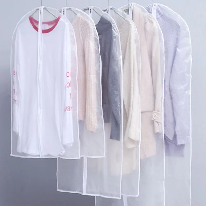 

Fashion Garment Bag Peva Material Suit Bag Organizer Clothing Bag Hanging Garment Dress Clothes Suit Organizer Wardrobe Hanging