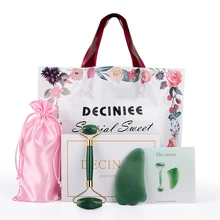 

New Facial Massage Roller Gua Sha Board Double Heads Jade Stone Face Lift Body Skin Relaxation Slimming Beauty Neck Thin Lift