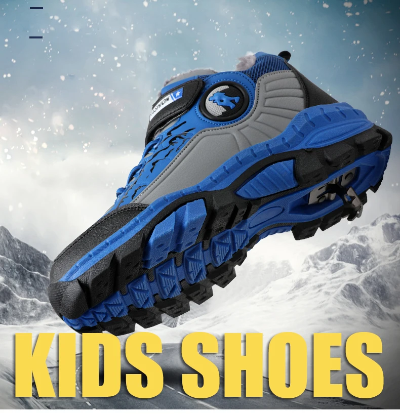 PINSEN 2019 Winter Kids Sneakers boys Outdoor Shoes Hiking Shoes children Shoes Boy Rubber Sole Non-slip Warm Sports Shoes (1)