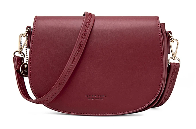 Fashion Bags Ladies Luxury Bags Vintage Saddle Female Bag Yellow Shoulder Bag With Adjustable Strap - Цвет: burgundy