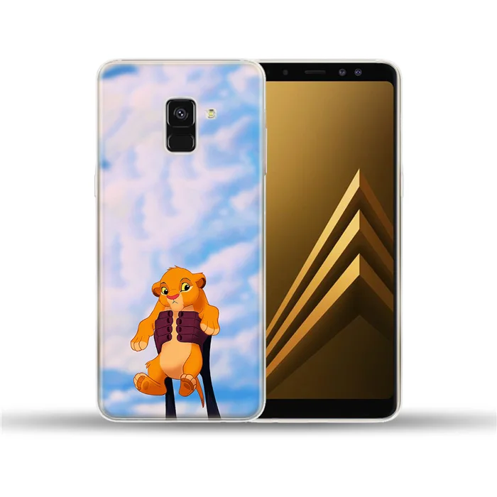 Король Лев Мягкий ТПУ чехол Обложка для samsung Galaxy A3 A5 A6 A8 плюс A9 A7 A10 A20 A30 A40 A50 A60 A70 A80
