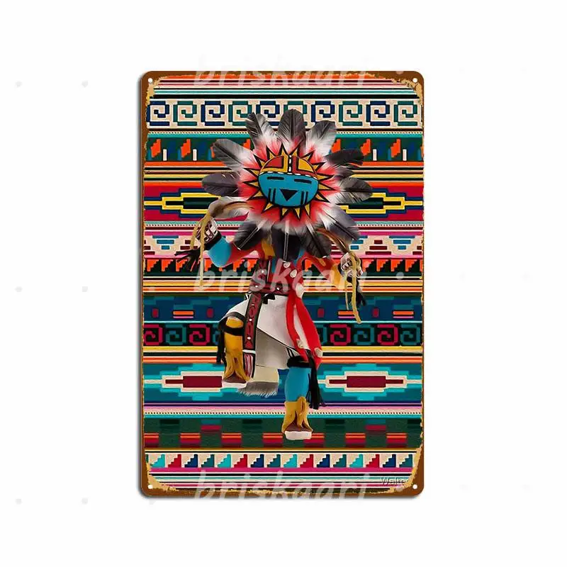 

Kachina кукла металлические знаки настенная гараж; Клуб роспись печать металлический Плакаты