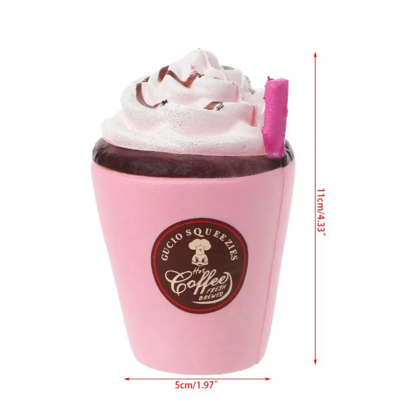 11CM Coffee Cup With Straw Squishy toys Kawaii Scent Slow Rising Squeeze Doll 634F