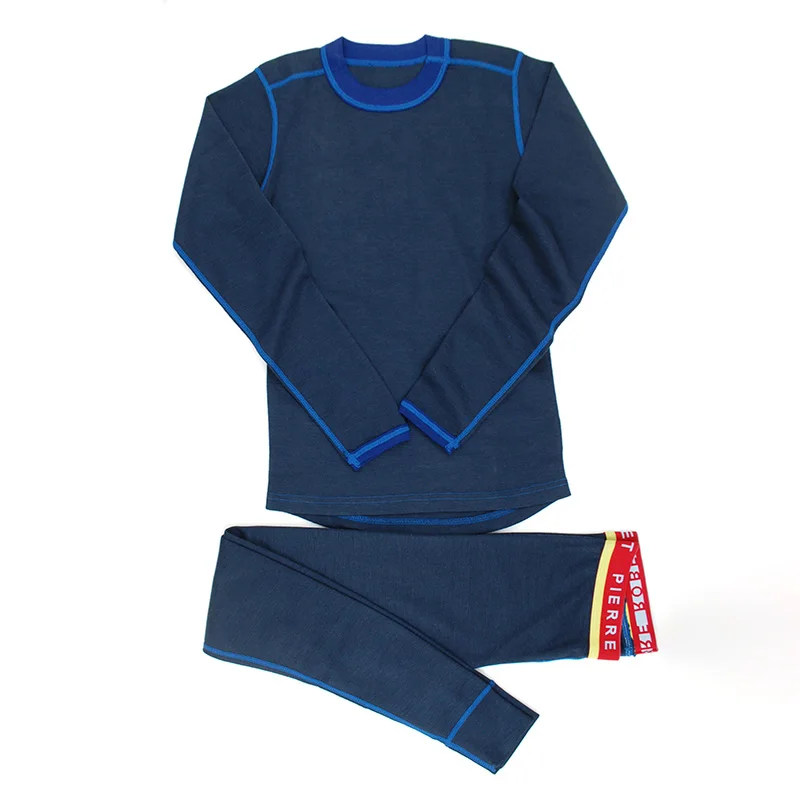 Regular 200gsm Мериносовой шерсти дети термобелье установить тонкие кальсоны Unisex Мальчики Девочки детей от 1,5 до 14 лет - Цвет: Regular 200gsm