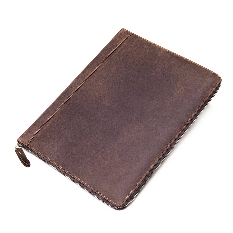 High Quality Genuine Leather Handbag Mens Briefcase Multifunction Ipad protection bag Cell phone Male bags