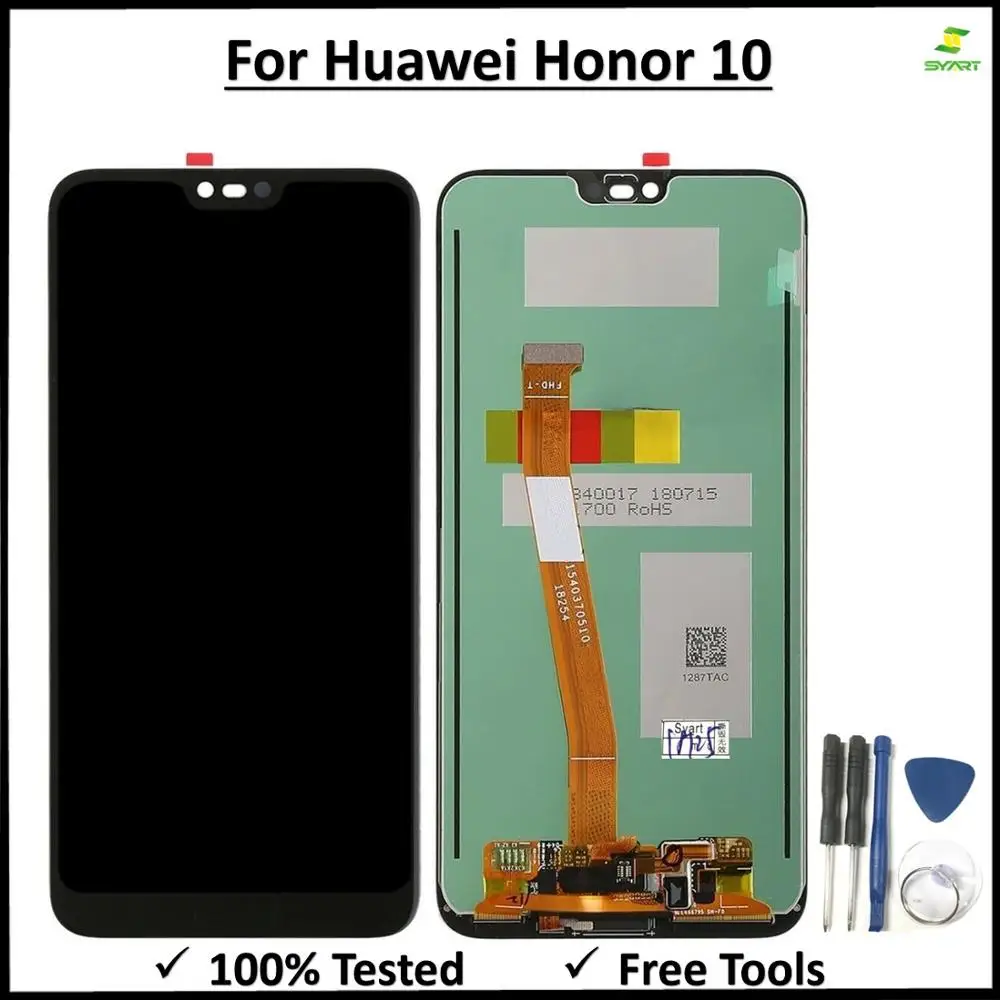 Дигитайзер в сборе для Huawei Honor 10 ЖК-дисплей с сенсорным экраном сканер отпечатка