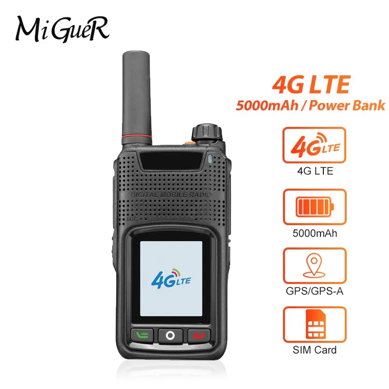 MiGueR T7 POC радио с 4G-LTE Walkie Talkie мобильный телефон NFC 1,7" дюймов ips HD Двойная карта широкая сеть 5000 мАч