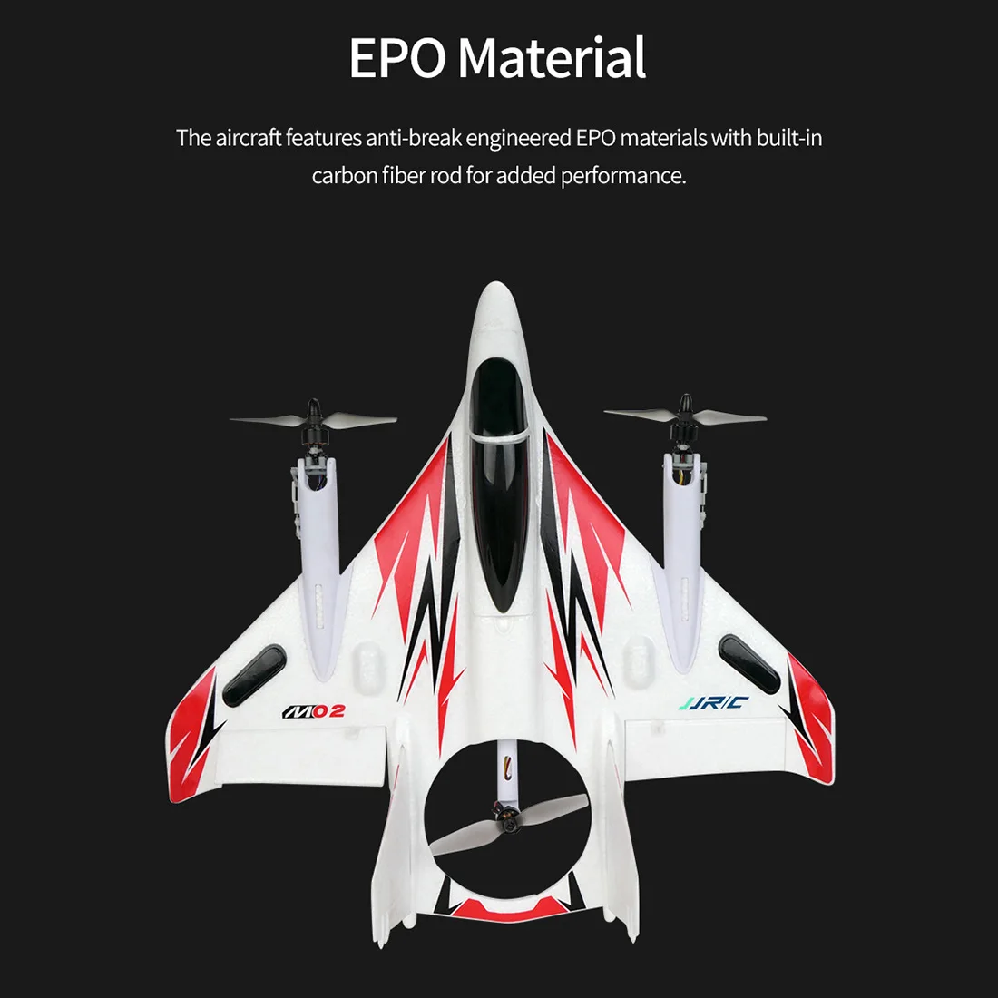 HOBBYINRC M02 2,4G 6-Axis Gyro бесщеточный двигатель Vereticl полет трюк самолет дистанционного Управление крыла самолета-красный