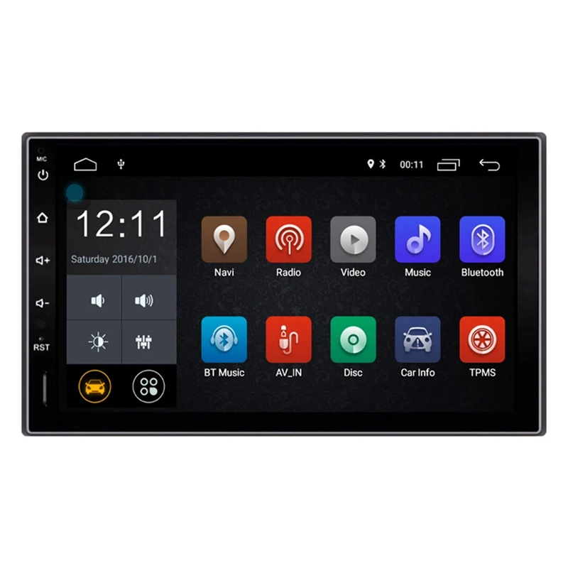 

Android 8.0 2Din Car Radio Stereo 7 Inch Capacitive Press Screen Hd Gps Navigation Bluetooth Usb Sd Player 1G Ddr3 + 16G Nand Me
