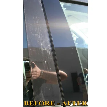 

Car Door Pillar Trim Replacement Set Parts Exterior Black Glossy For BMW 5 Series F10 2011-2017