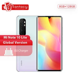 Глобальная версия мобильных телефонов Xiaomi Mi Note 10 Lite 8G 128G 64-мегапиксельная четырехъядерная камера 6,47 ''изогнутый AMOLED экран 5260mAh 30W быстрая зар...