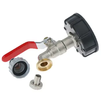 

Brass Tap IBC Adapter And IBC Nozzle S60X6 Plastic Water Valve Hand To Turn Pneumatic Switch Push In Quick Connector Tap Adapter