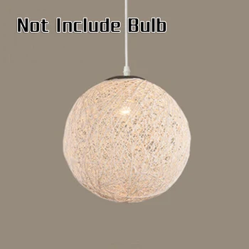 

Round Rattan Wicker Ball Ceiling Light Pendant Lamp Shade No Bulb For Living Room Kids Room Study Cafe Hotel Bar Restaurant