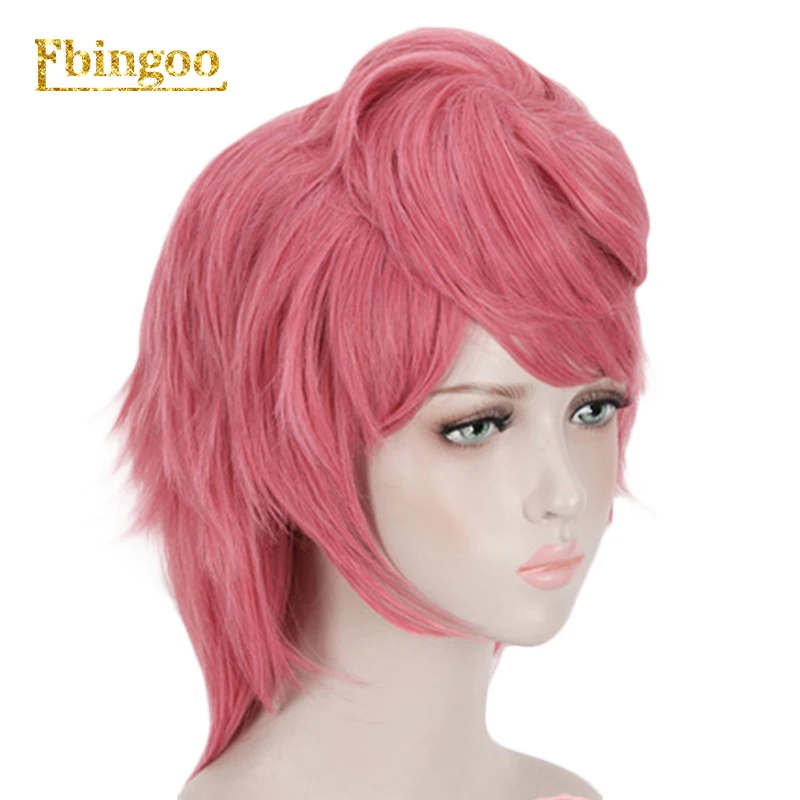 Ebingoo JoJo невероятное приключение Сьерра-Леоне Abbacchio Триш Una синтетический парик для косплея длинные прямые волосы, блонд парики короткий розовый парик для Для женщин