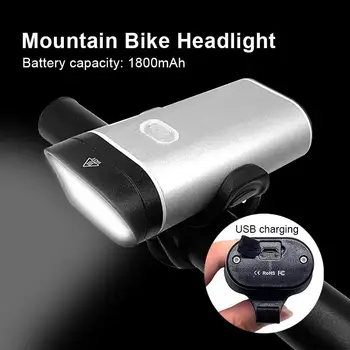 

Bike Lamp Cycling Bicycle Accessories LED Warning Light Front Light Bicycle Lamp Durable USB 350LM