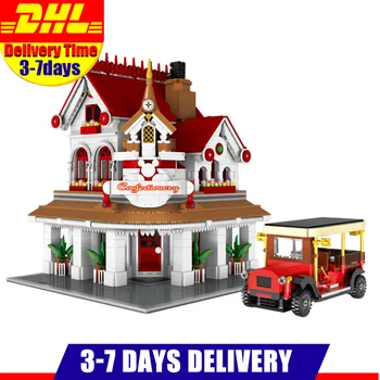 

Mould King 11003 2527PCS MOC Parisian Restaurant Corner Creator Street View Model Building Blocks Bricks 10243 Education Toys