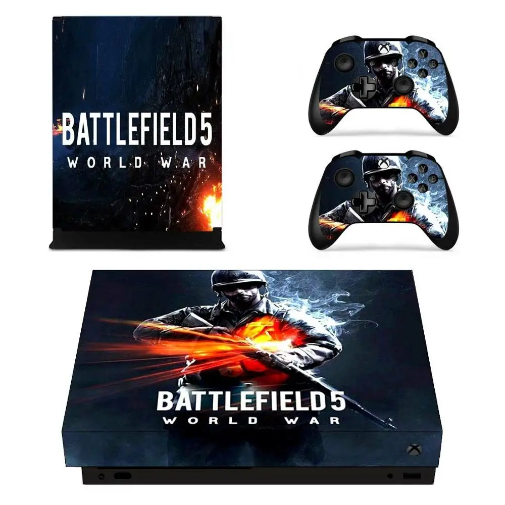 YSX1X1188 Для Xbox One X наклейка s Battlefield 5 виниловое покрытие стикеры Adesivo для Xbox one X консоли пульта дистанционного управления скины - Цвет: YSX1X1188