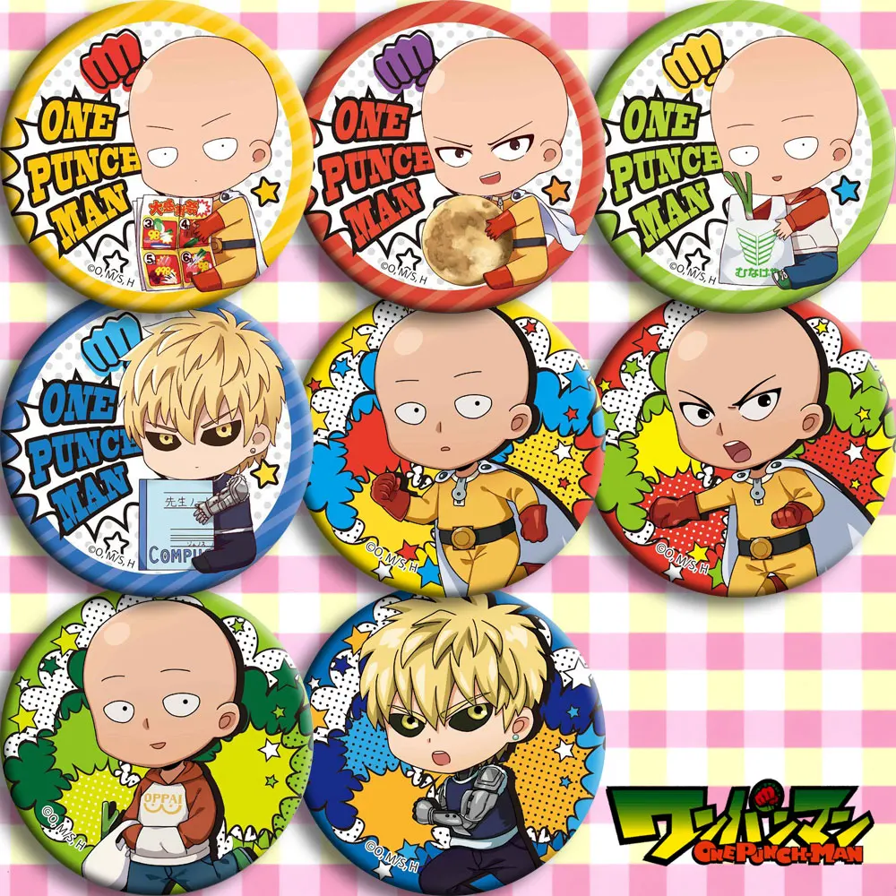 Brdwn ONE PUNCH MAN saiлюбые Genos Senritsu no Tatsumaki Fubuki Mumen Dider Garou значок Косплея |