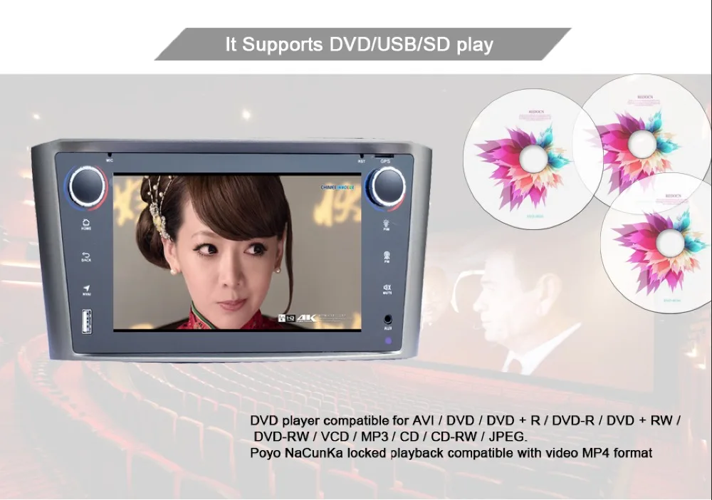 Android 9,0 Автомобильный мультимедийный плеер для Toyota Avensis T25 2003-2008 Wifi Bluetooth Радио DVD gps навигация Видео Аудио